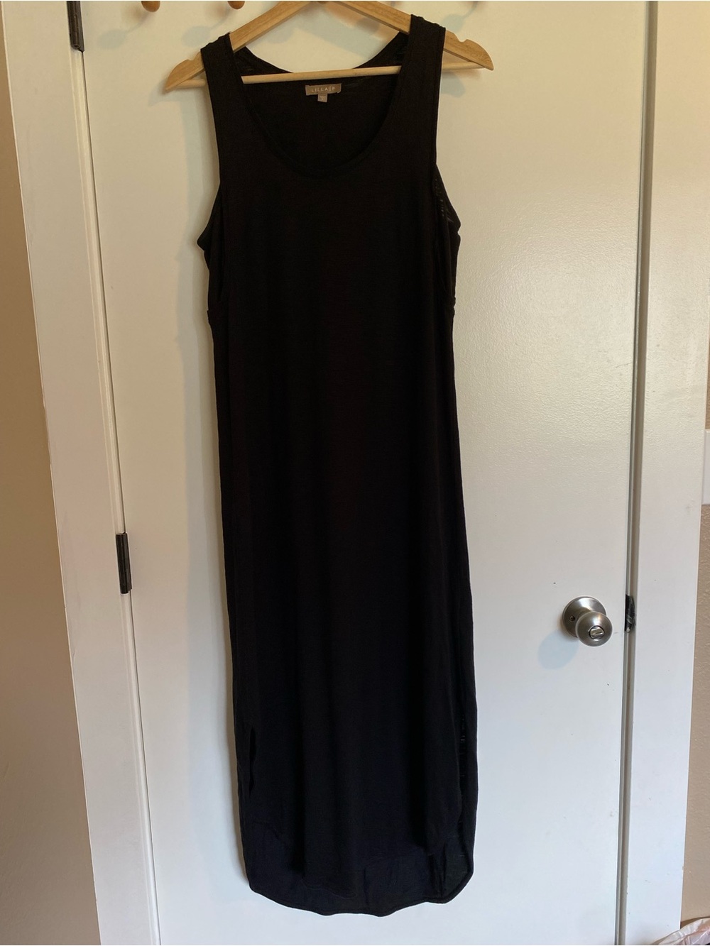 Lilla P Black Sleeveless Maxi Dress
